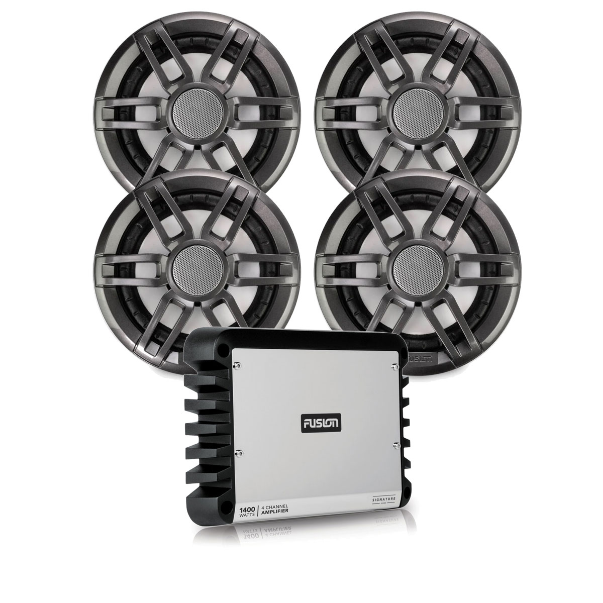 Fusion XS Series 6.5" 4 Speaker Marine Stereo Package Marine Stereo