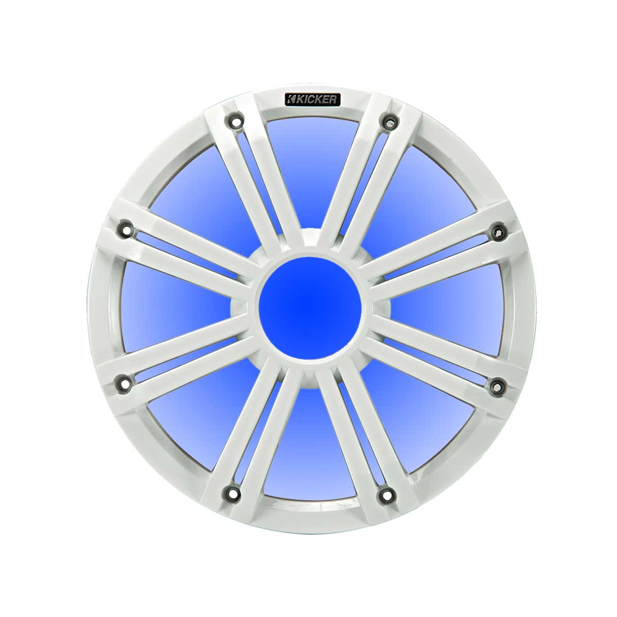 White Kicker 12"  Subwoofer Grille for KM12 & KMF12 with LEDs