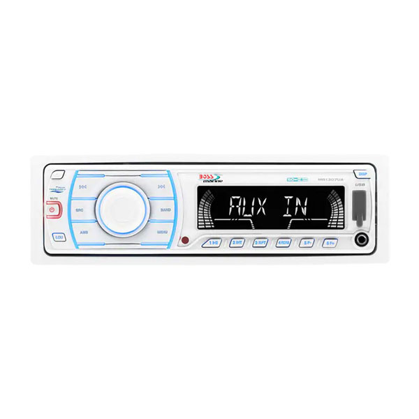 Boss Marine 2 Speaker Marine Stereo Package with DIN Head Unit and 2