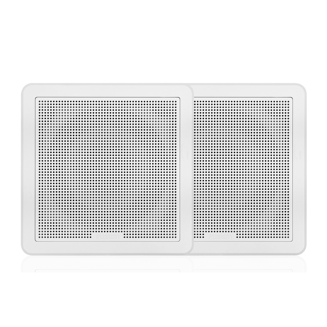 Fusion FM-F77SB FM Series Flush Mount Marine Speakers 7.7" Square w/ White Grille.
