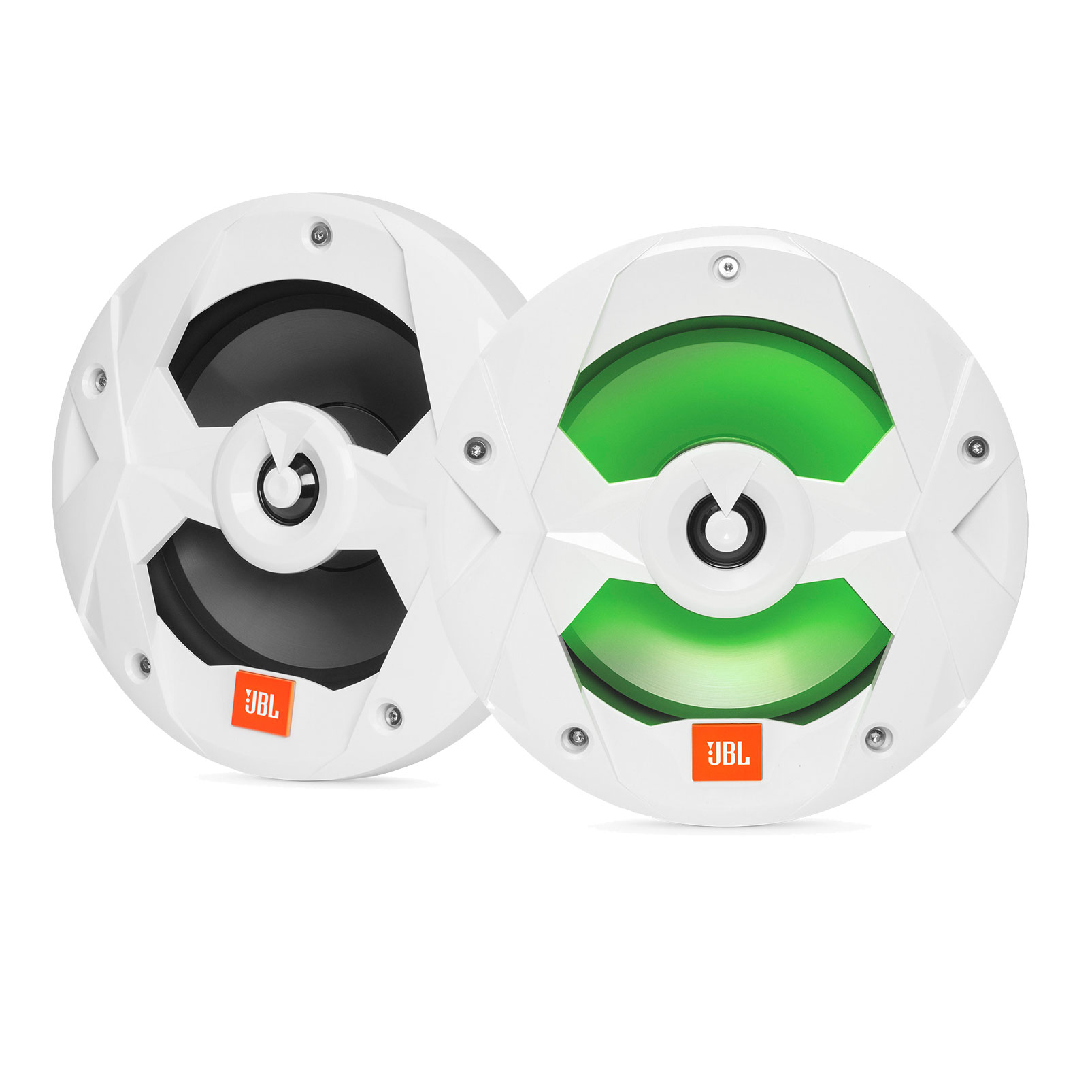 JBL MS8LW Club Series 8" Marine Speakers White w/ RGB LEDs Marine Stereo