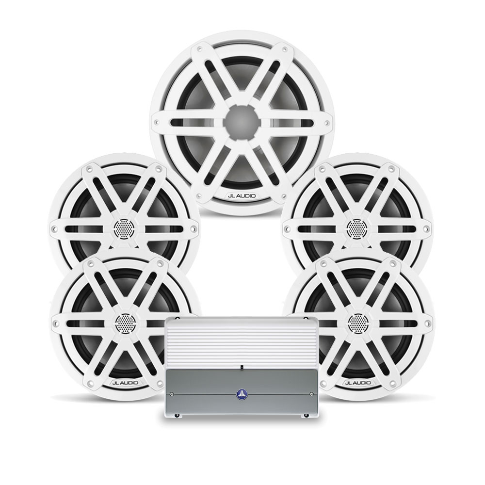 JL Audio M3 6.5" 4 Speakers + 1 Subwoofer Stereo Package