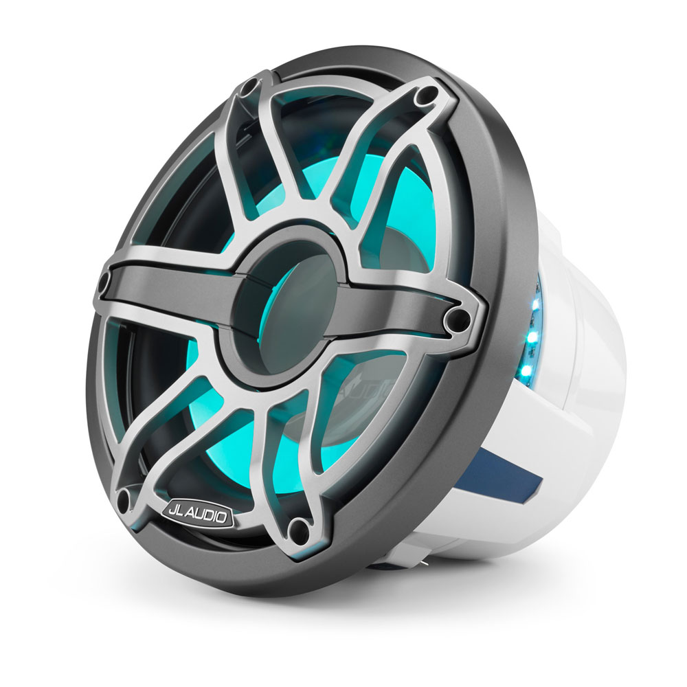 JL Audio M6 10" Subwoofer for Infinite Baffle Sport Titanium Grille w/ RGB LEDs