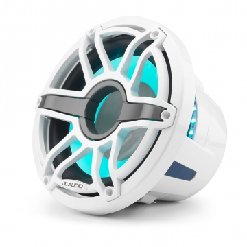 JL Audio M6 10" Subwoofer for Infinite Baffle Sport White Grille w/ RGB LEDs