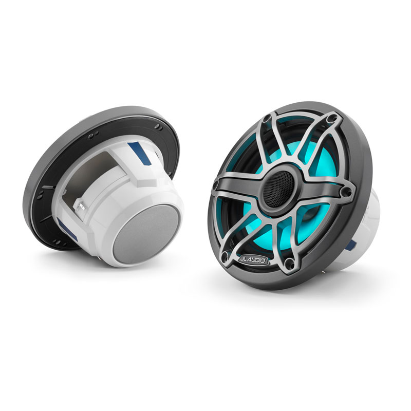JL Audio M6 6.5" Marine Speakers - Gunmetal Grilles with RGB LEDs