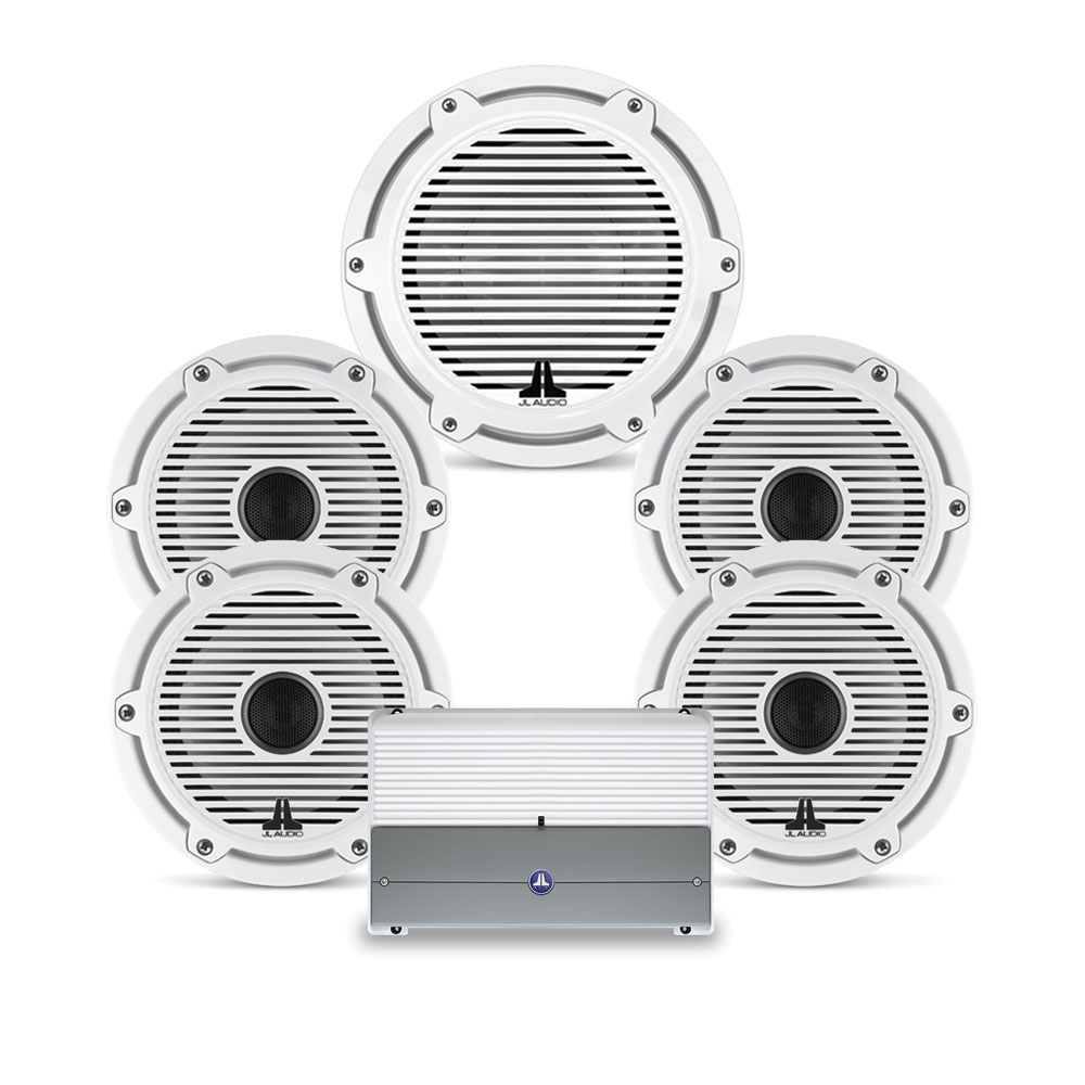 JL Audio M6 6.5" 4 Speakers + 1 Subwoofer Stereo Package Marine Stereo