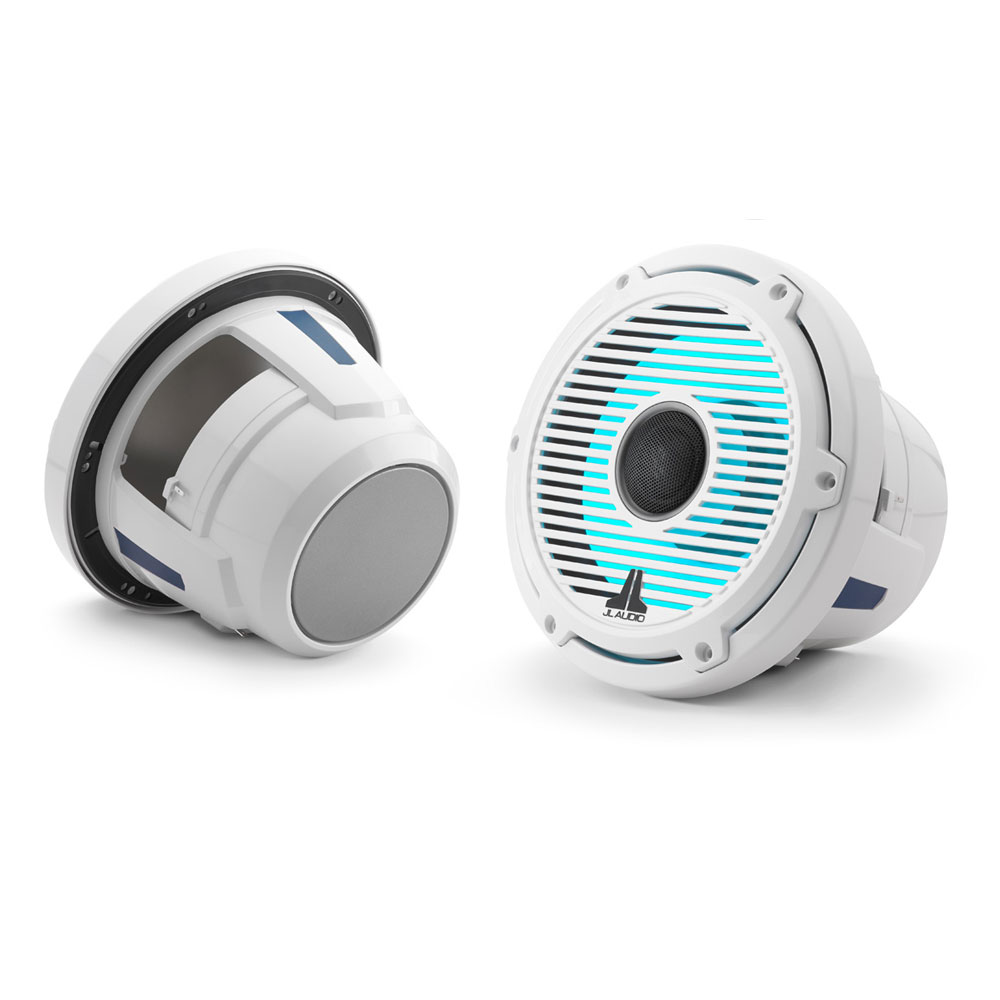 JL Audio M6-880X-C-GwGw-i 8.8" Marine Speakers Classic White Grilles w/ RGB LEDs