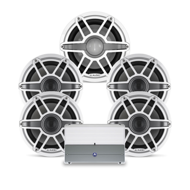 Jl Audio M6 8 8 White Sport 4 Speakers 1 Subwoofer Stereo Package Marine Stereo Jl Audio M6 8 8 White Sport 4 Speakers 1 Subwoofer Stereo Package Marine Stereo
