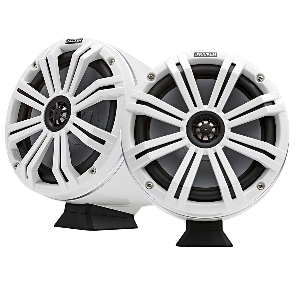 Kicker 46KMFC8W 8" Flat Mount Marine Tower Speakers White