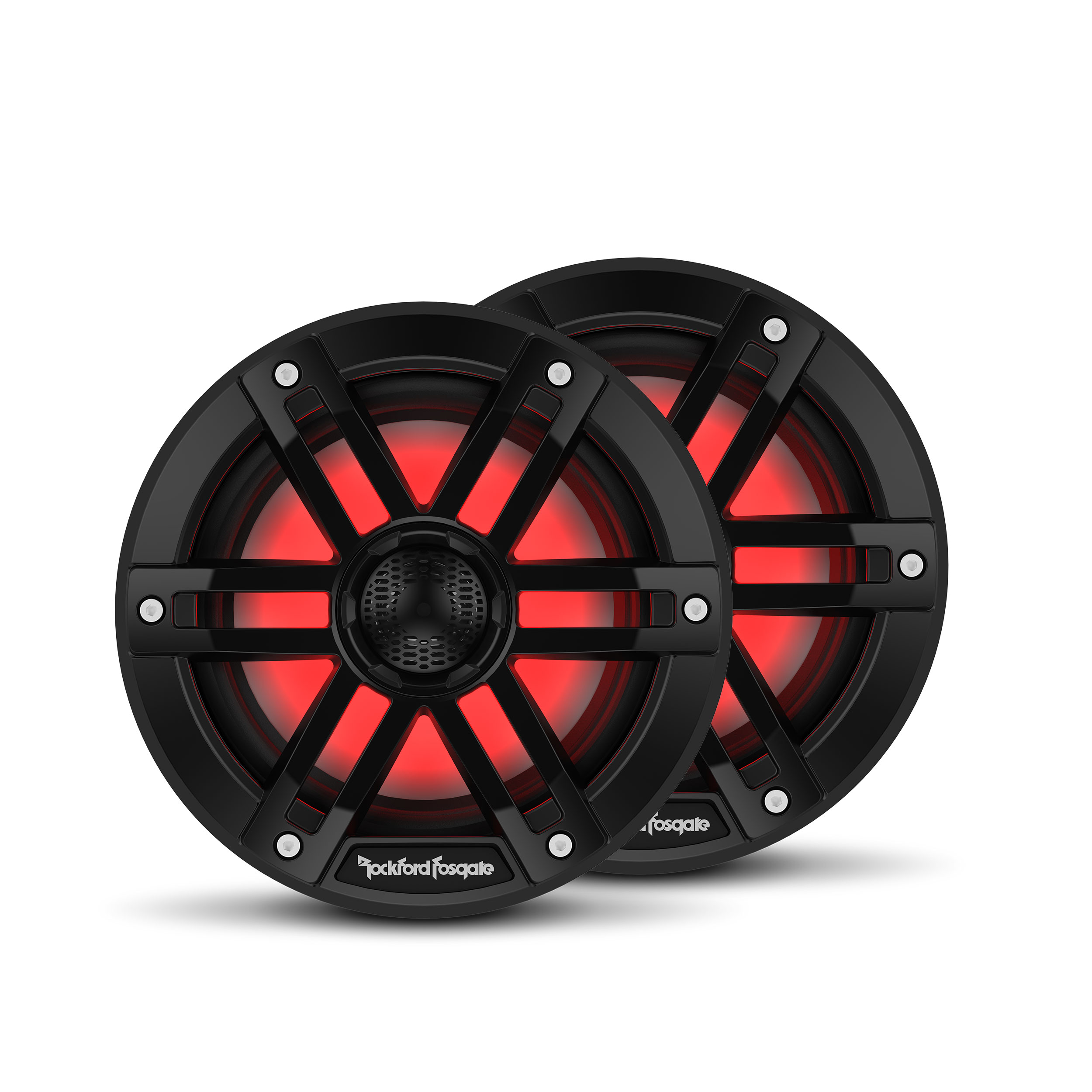 Rockford Fosgate M1 6" Marine Speakers w/ RGB LEDs Black Pair - Marine