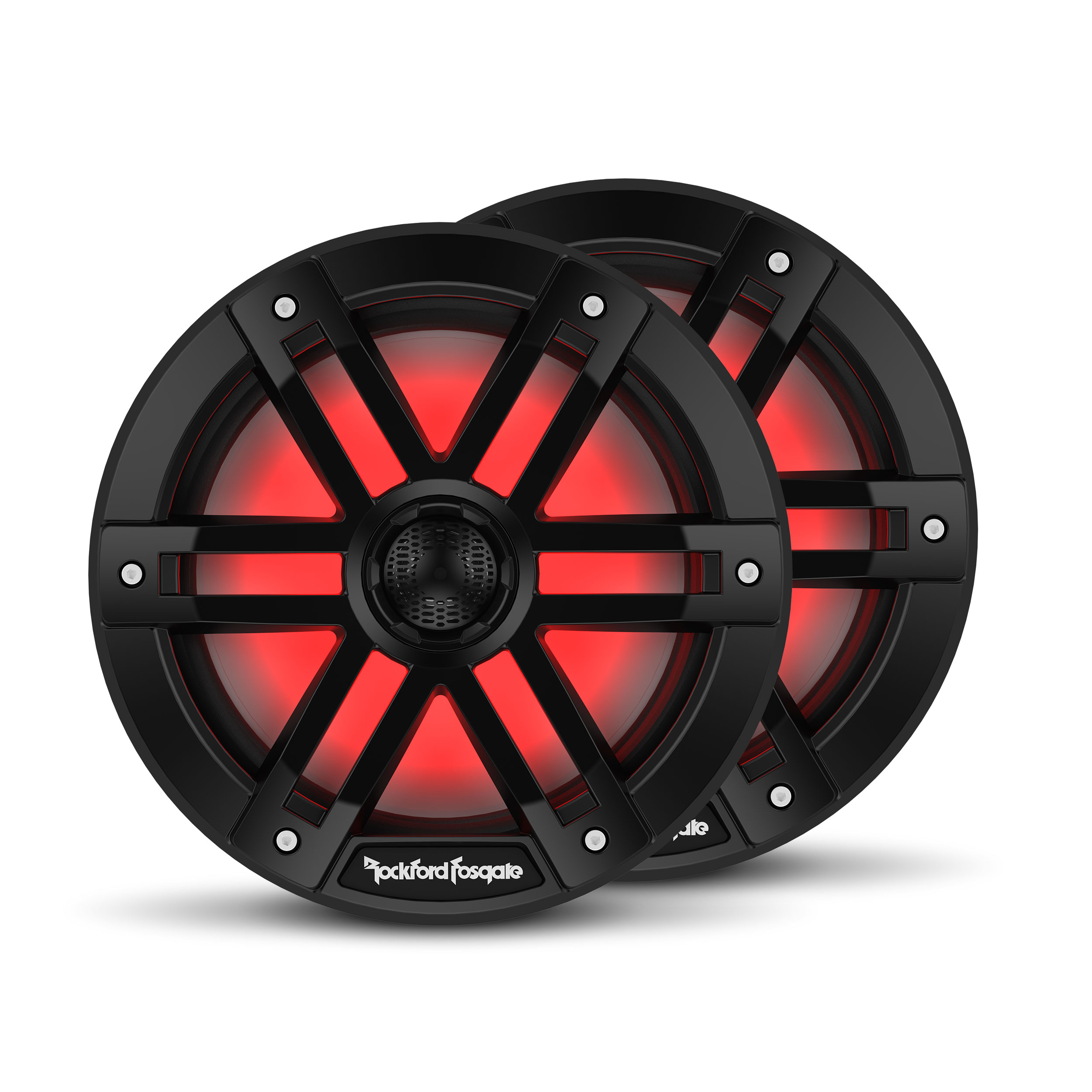 Rockford Fosgate M1 8" Marine Speakers - Black with RGB LEDs