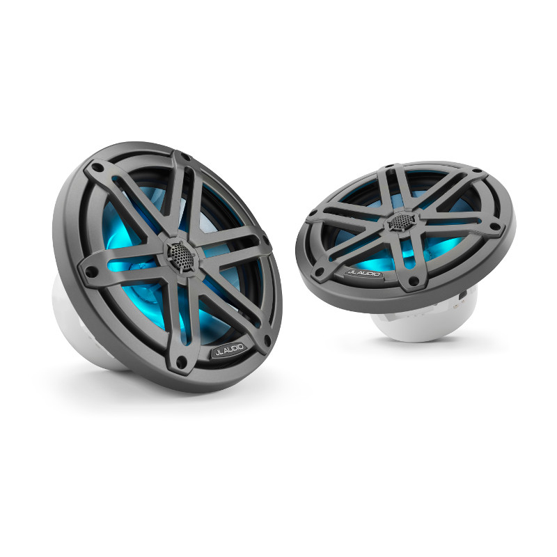 JL Audio M3 7.7" Marine Speakers - Gunmetal Grilles with RGB LEDs