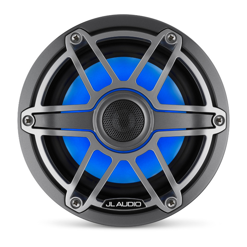 JL Audio M6 Marine Speakers Gunmetal Grilles with RGB LEDs