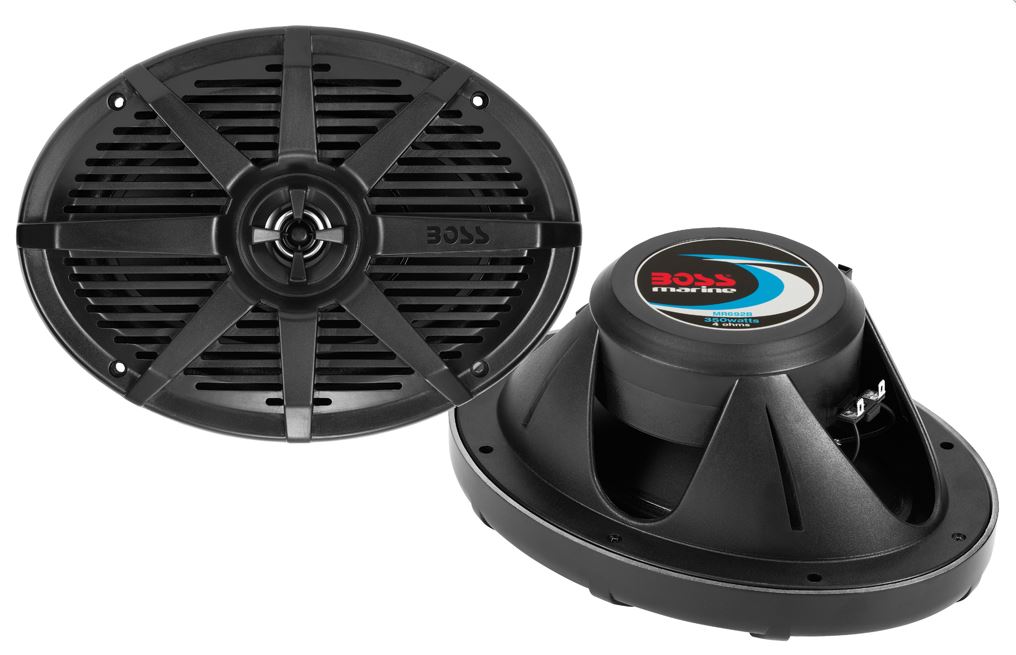 Boss Marine 6x9 2 Way Marine Grade Speakers Black Marine Stereo