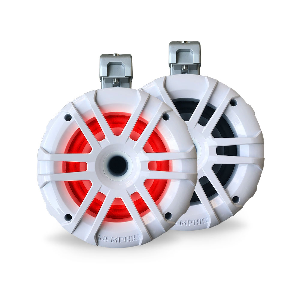 Memphis  6.5" Tower Speakers White w/ Swivel Mount