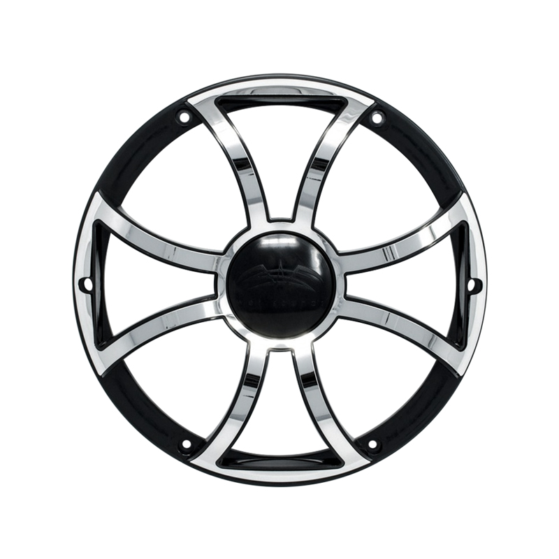 Wet Sounds REVO 12 Black w/ Stainless XS Open Style 12" Subwoofer Grille
