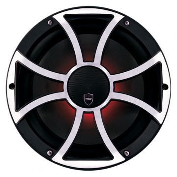 Wet Sounds REVO CX-10 CX-10" Coaxial Speakers Black XS Grille Stainless Overlay Pair