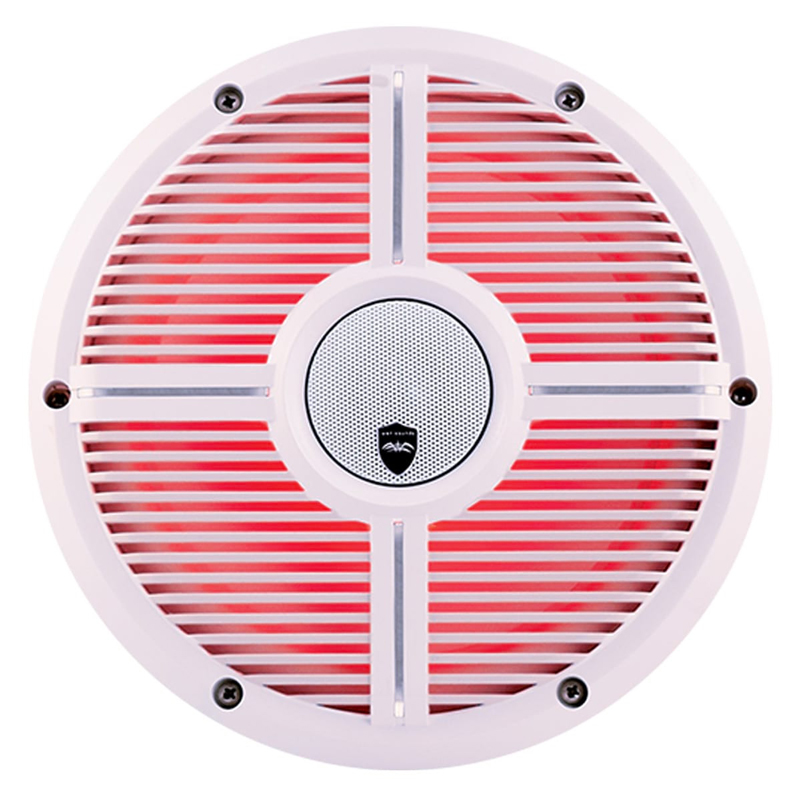 Wet Sounds REVO CX-10 CX-10" Coaxial Speakers White Closed XW Grille Pair