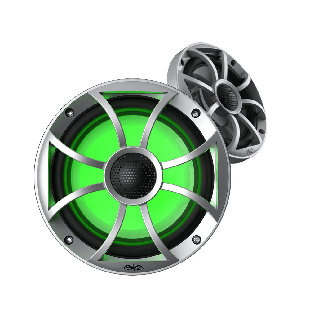 Wet Sounds RECON 6.5" Marine Speakers - Silve XS Grilles w/ LEDs