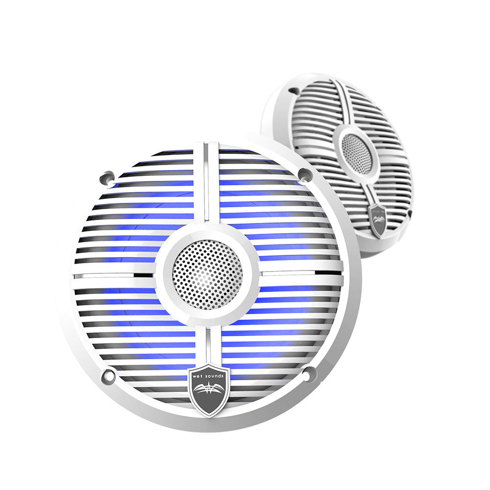 Wet Sounds REVO 6 XW-W 6.5" Coaxial Speakers White Closed XW Grille Pair