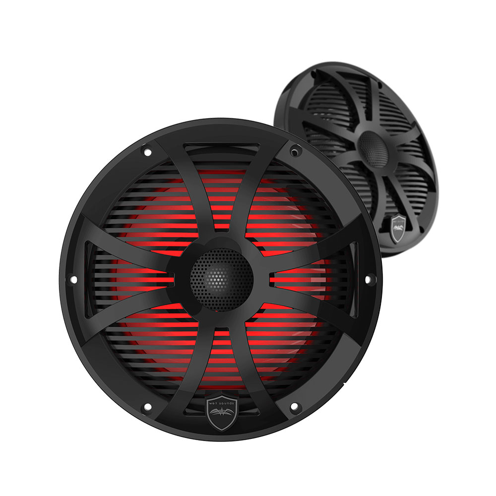 Wet Sounds REVO 8 8" Coaxial Speakers -  Black SW Grilles