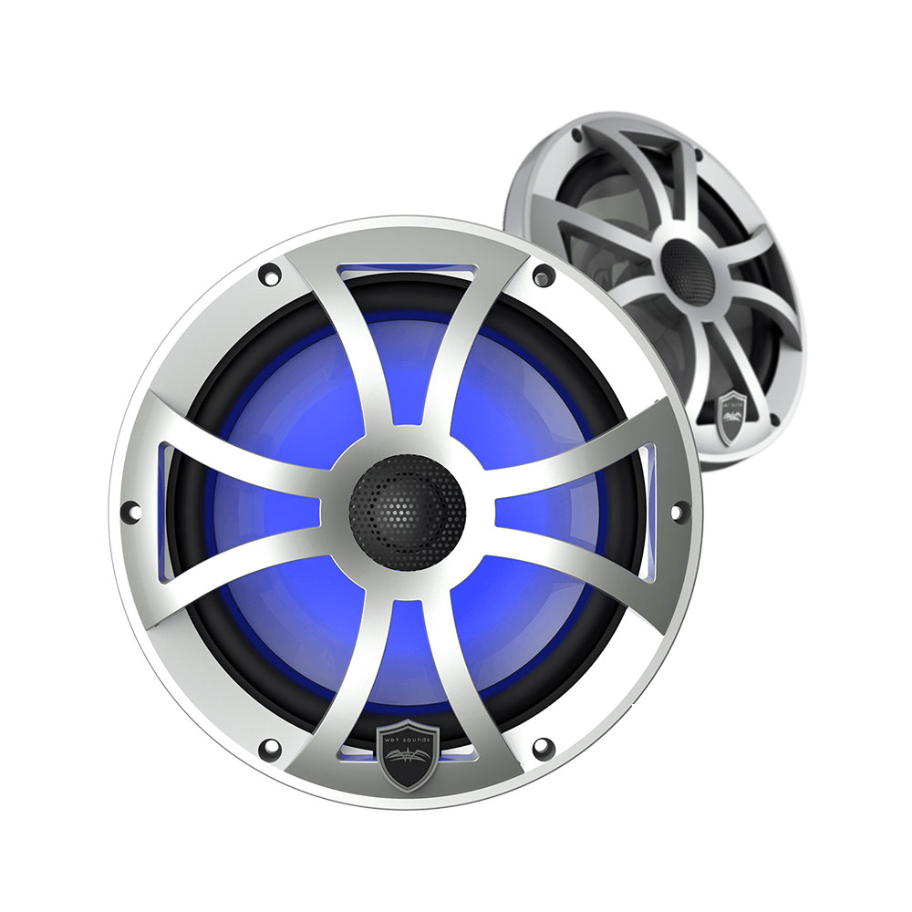 Wet Sounds REVO 8 8" Coaxial Speakers - Silver XS Grilles
