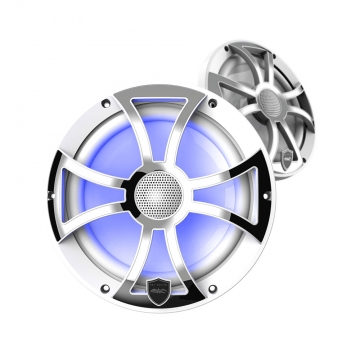 Wet Sounds REVO 8 8" Coaxial Speakers - White XS Grilles w/ Stainless Overlay