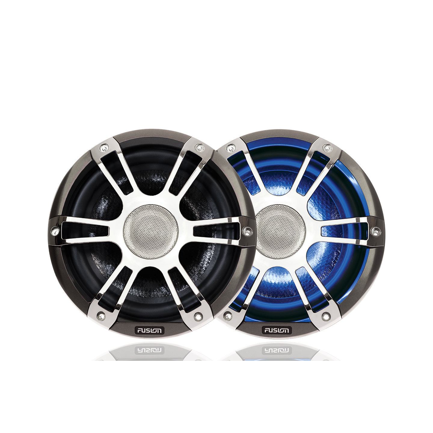 Fusion SG-CL65SPC-Signature Series Speakers 6.5", Silver/Chrome Sports Grille