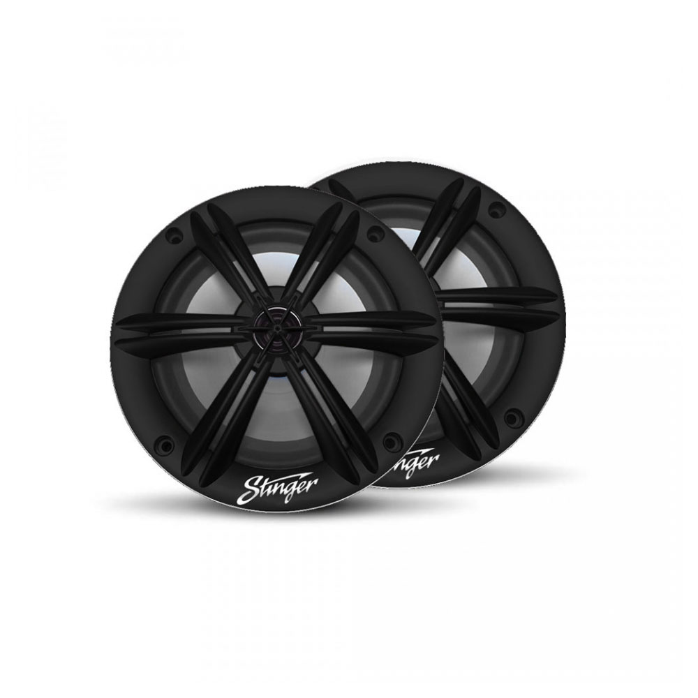 Stinger 6.5" Marine Coaxial Speakers Black