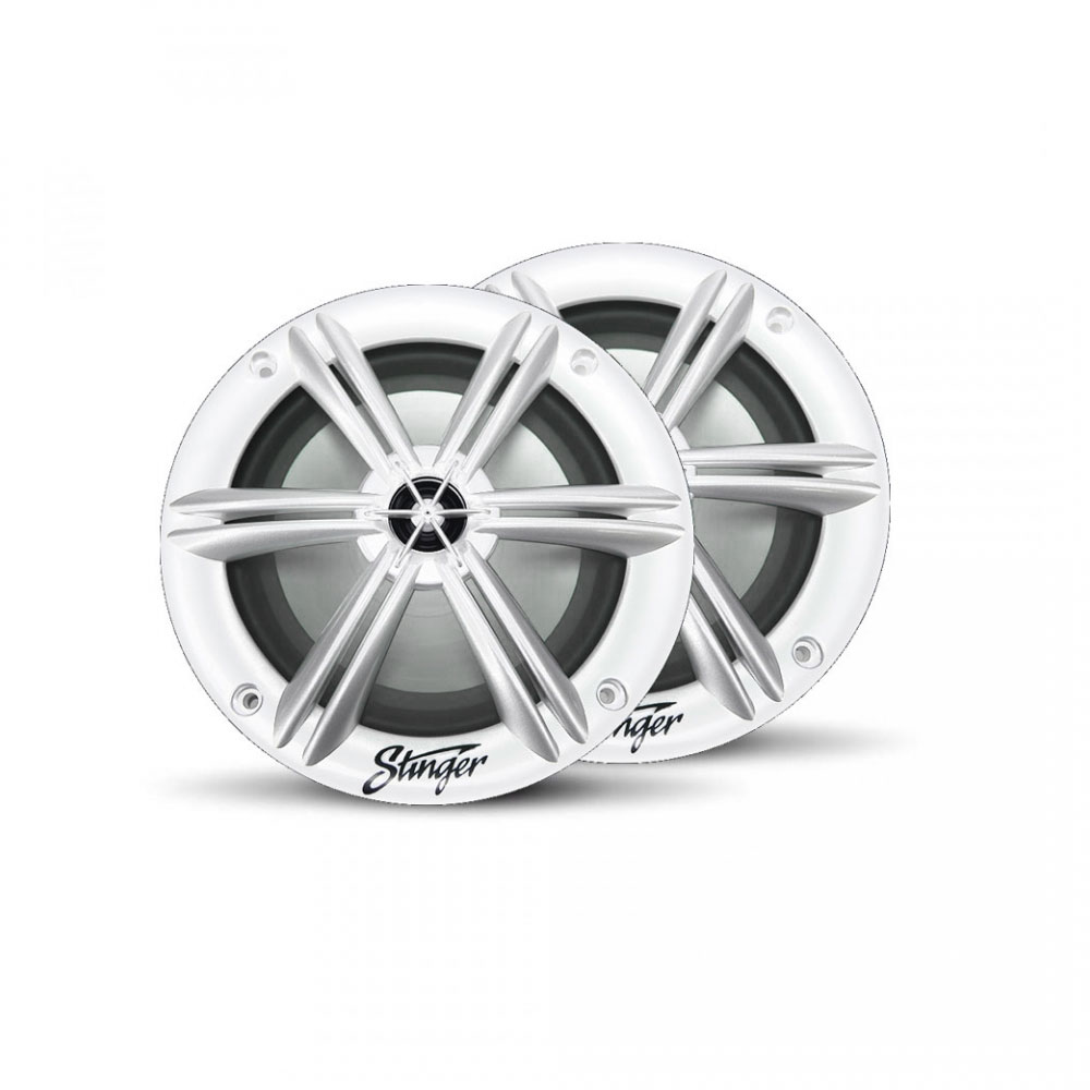 Stinger 6.5" Marine Coaxial Speakers White