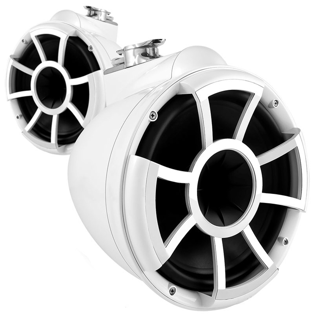 Wet Sounds REV 10 Swivel X Mount Tower Speakers White Pair