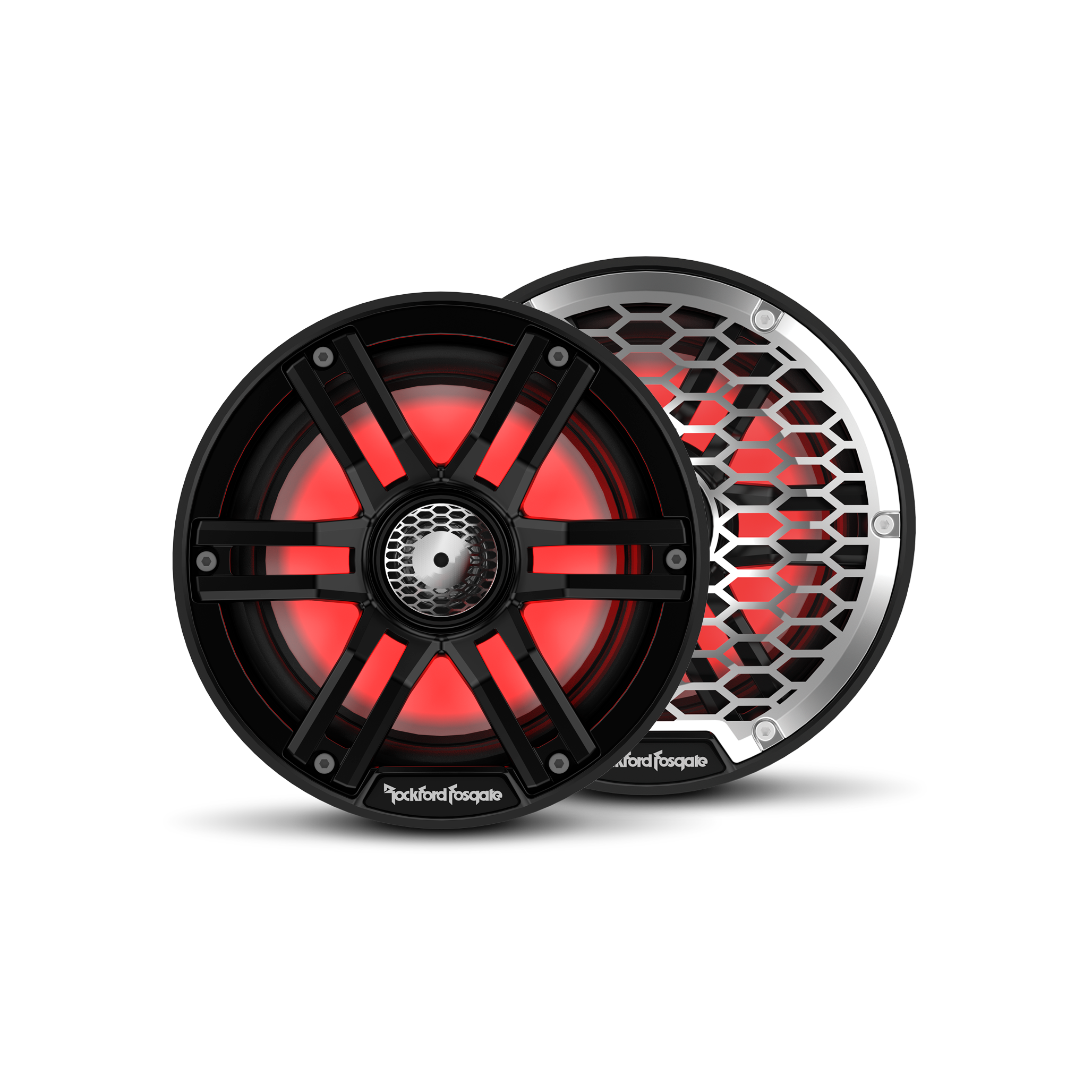 Rockford Fosgate M2 6.5" Marine Speakers - Black w/ RGB LEDs