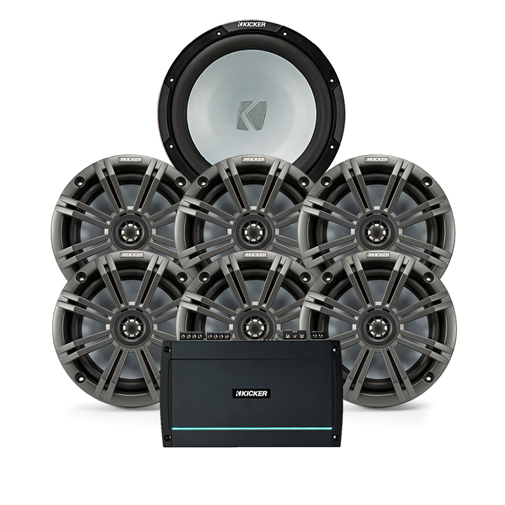 kicker subwoofer amp and speakers pack
