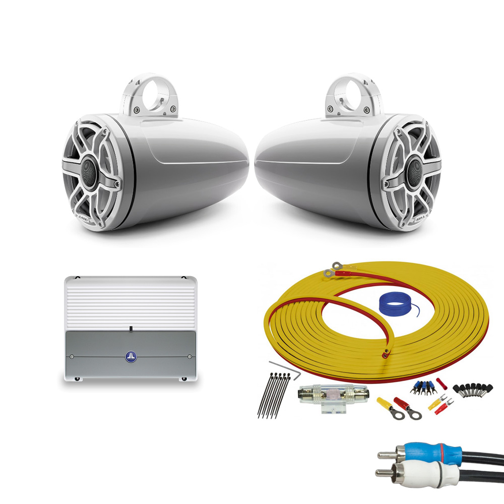 JL Audio M6 8.8" 2 Tower Speaker Package Marine Stereo